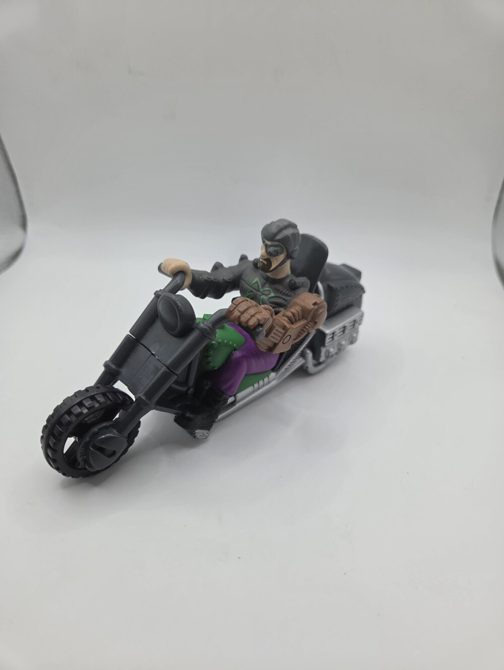 Action Man Dr X Cyborg Biker Toy On Motorcycle Chopper